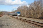 AMTK 98 leads the Pennsylvanian through  MP 124.4 at Duncannon PA